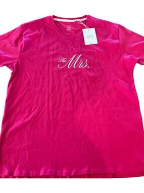 Miss to Mrs. Casual Fun Hot Pink Short Sleeve T-Shirt Women’s Size Medium Bride
